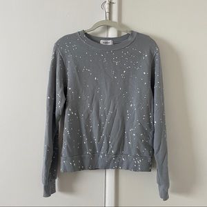 Grey and White Soulcycle Scoop Neck Sweatshirt